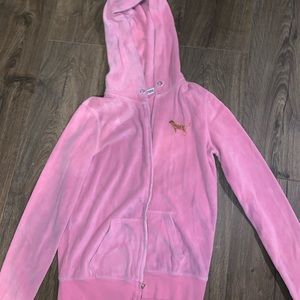 Pink zip up with hood! ❤️ Size XS